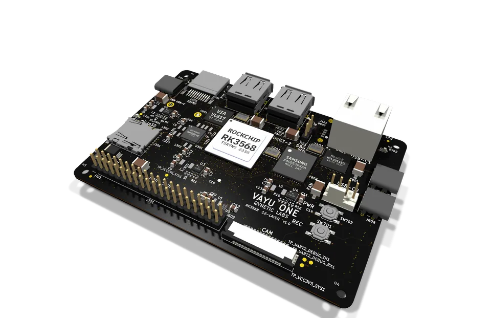 3D render of the Vayu One board